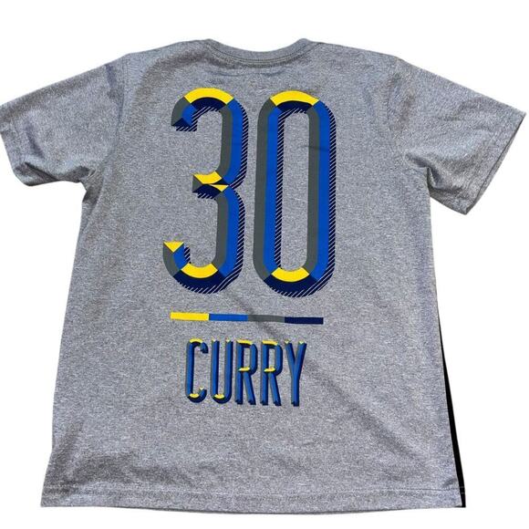 Golden State Warriors NBA Boys M Gray TShirt Basketball Curry 30 Basketball Cali - Picture 2 of 10